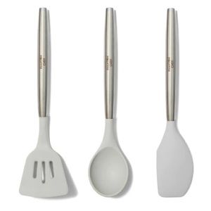 Phantom Chef 3pc Stainless Steel Utensil Set in Grey Spoon Spatula Turner
